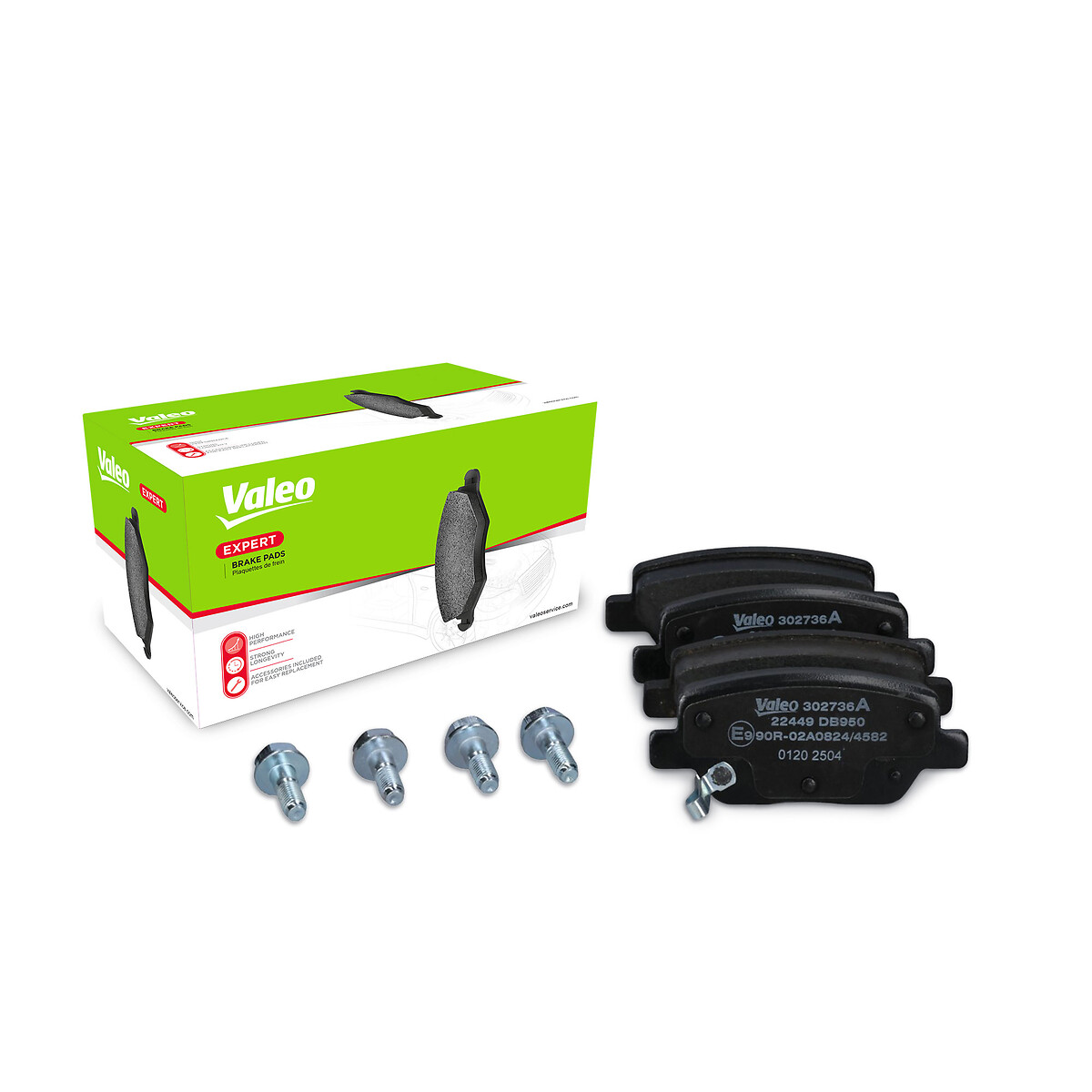 Jeu de 4 plaquettes de frein VALEO ref. 302736A
